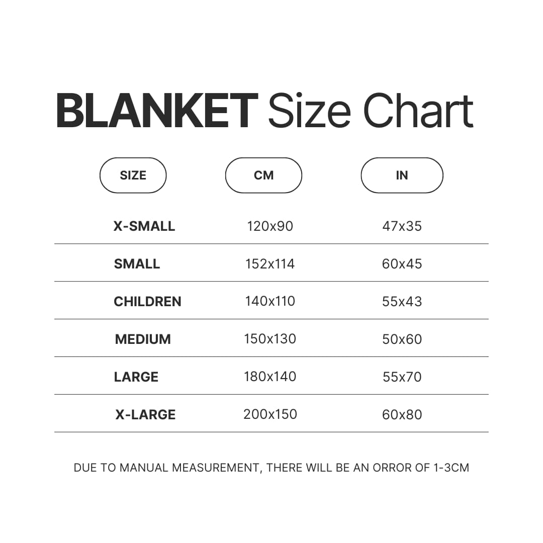 Blanket Size Chart - Scooby Doo Shop