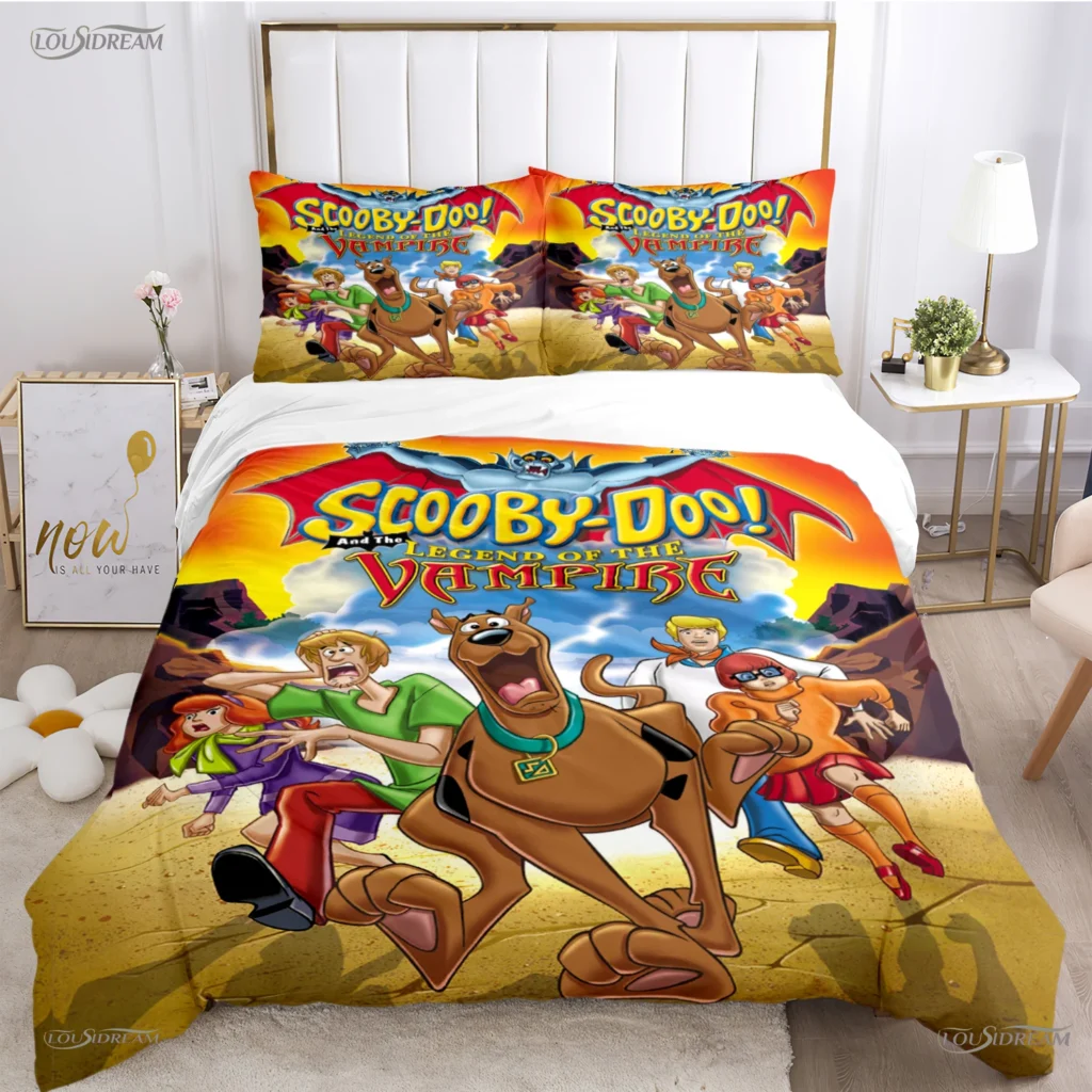 Cartoon Dog Doo Kawaii Duvet Cover Comforter Bedding set Soft Quilt Cover and Pillowcases for Teens 10 - Scooby Doo Shop