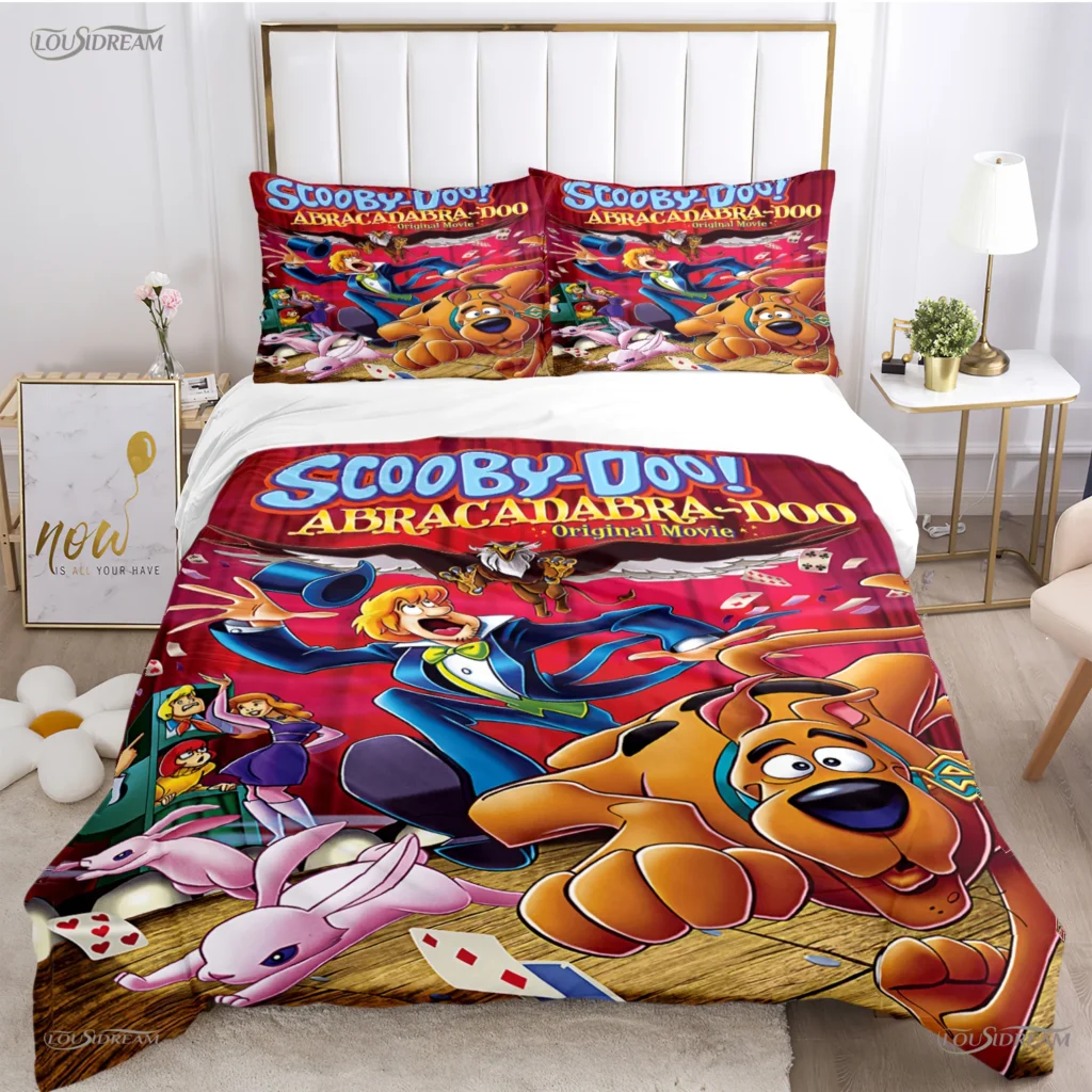 Cartoon Dog Doo Kawaii Duvet Cover Comforter Bedding set Soft Quilt Cover and Pillowcases for Teens 11 - Scooby Doo Shop