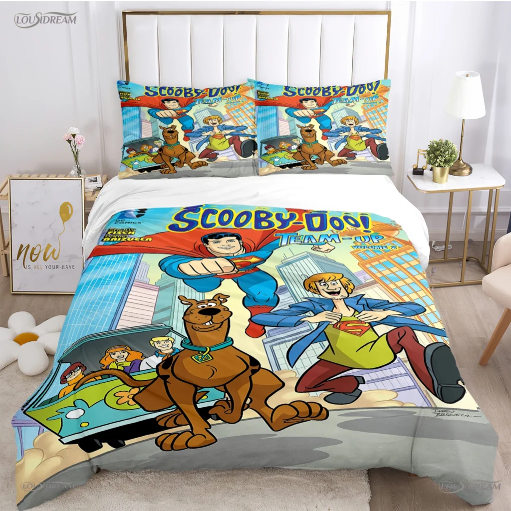 Cartoon Dog Doo Kawaii Duvet Cover Comforter Bedding set Soft Quilt Cover and Pillowcases for Teens 15 - Scooby Doo Shop