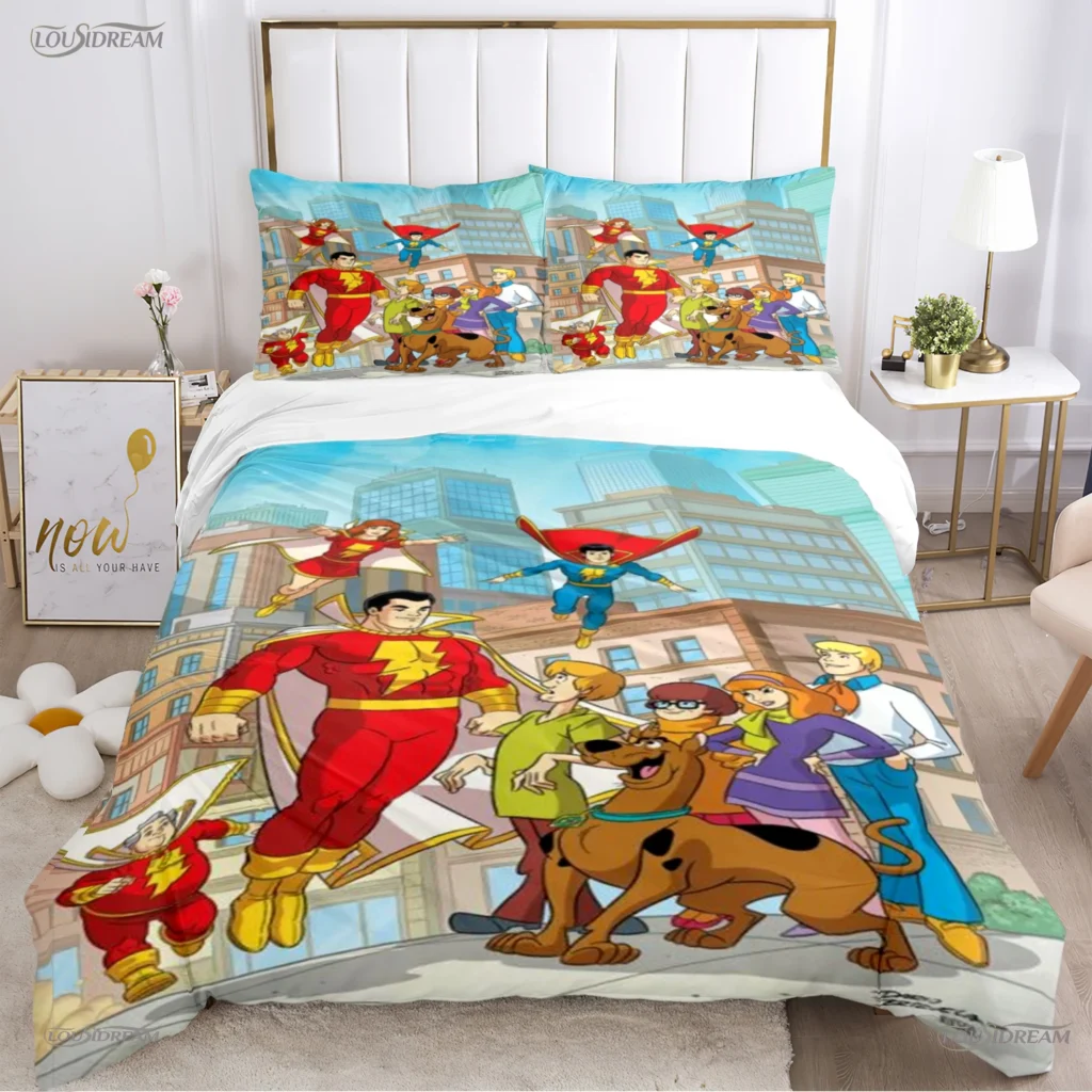 Cartoon Dog Doo Kawaii Duvet Cover Comforter Bedding set Soft Quilt Cover and Pillowcases for Teens 16 - Scooby Doo Shop