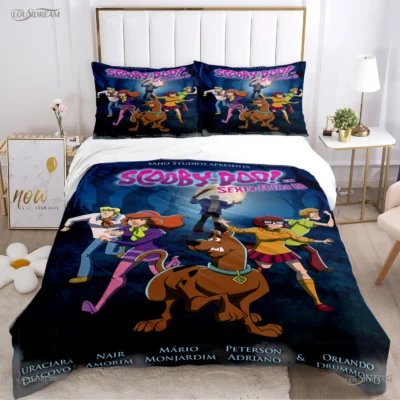 Cartoon Dog Doo Kawaii Duvet Cover Comforter Bedding set Soft Quilt Cover and Pillowcases for Teens 18 - Scooby Doo Shop