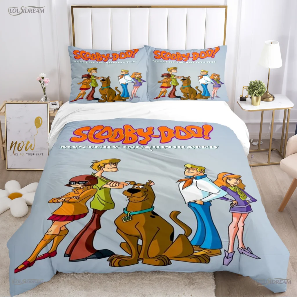 Cartoon Dog Doo Kawaii Duvet Cover Comforter Bedding set Soft Quilt Cover and Pillowcases for Teens 6 - Scooby Doo Shop