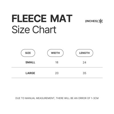 Fleece Mat Size Chart - Scooby Doo Shop