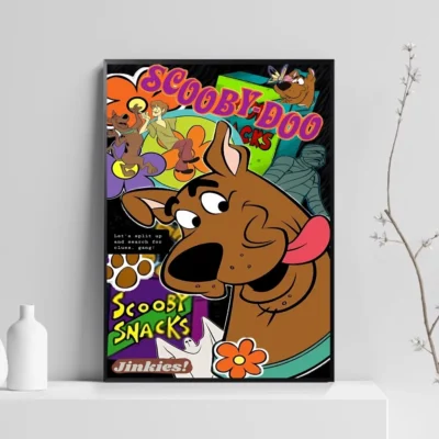 S Scooby Cartoon D Doo Anime Posters Sticky Decoracion Painting Wall Art White Kraft Paper Wall - Scooby Doo Shop