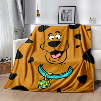SScoobyy Four Seasons Blanket Sofa Cover Travel Bed Plush Blanket Lightweight Flannel Blanket Blankets for Beds 23 - Scooby Doo Shop