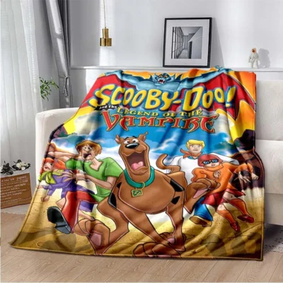 SScoobyy Four Seasons Blanket Sofa Cover Travel Bed Plush Blanket Lightweight Flannel Blanket Blankets for Beds 30 - Scooby Doo Shop