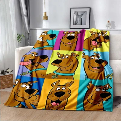 SScoobyy Four Seasons Blanket Sofa Cover Travel Bed Plush Blanket Lightweight Flannel Blanket Blankets for Beds 32 - Scooby Doo Shop