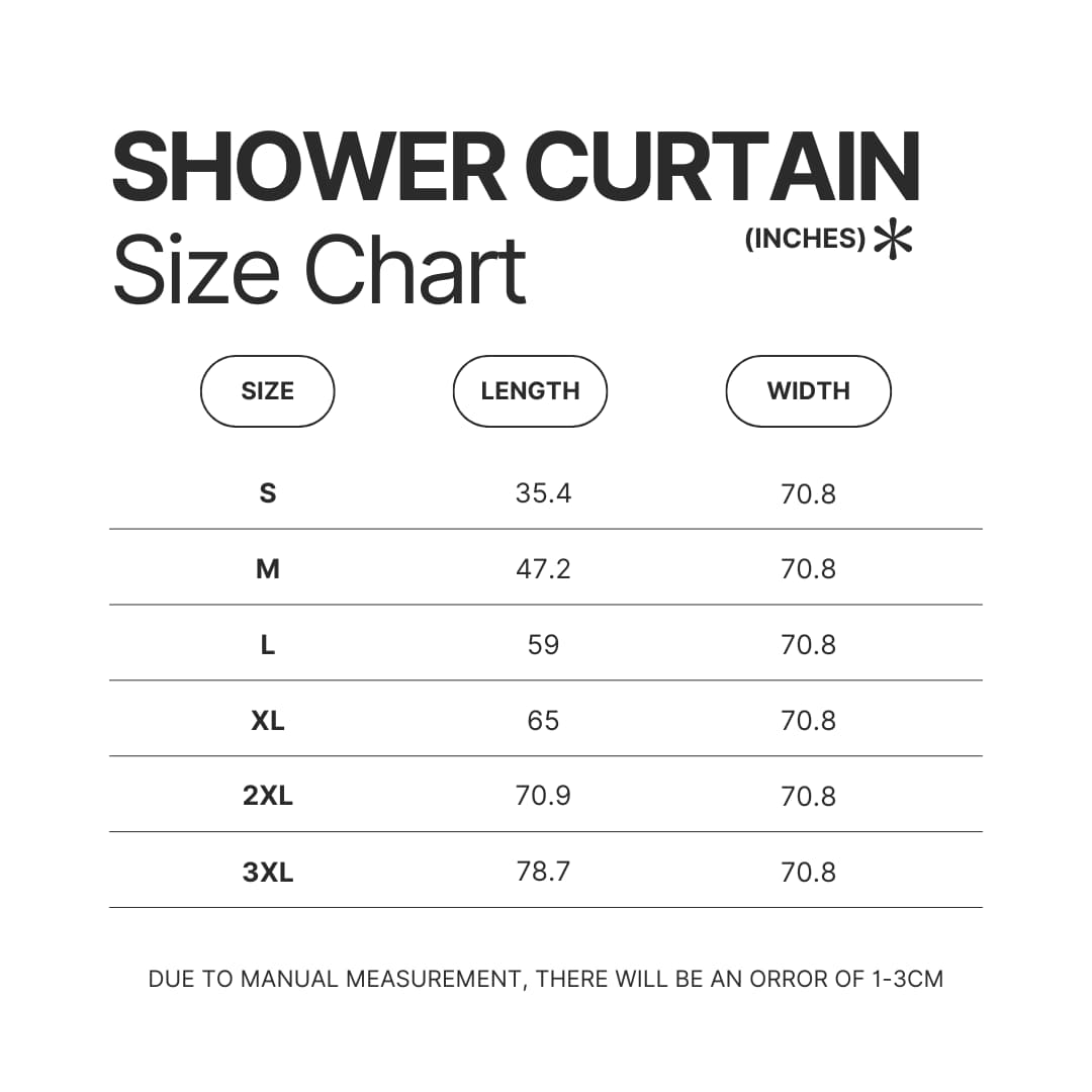 Shower Curtain Size Chart - Scooby Doo Shop
